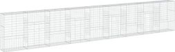 vidaXL Mur en gabion - 900x50x150 cm - Fer galvanisé - Argenté