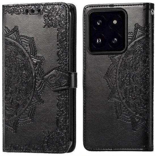 imoshion Hoesje - Geschikt voor Xiaomi 14T Pro - Mandala Bookcase - Zwart