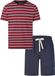 Phil & Co. Berlin Pyjama kort 'Phil & Co Heren Shortama Korte Pyjama Set' rood