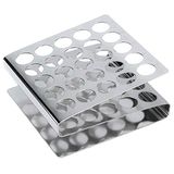 Globe Scientific 457200 roestvrij staal "Z" vorm buis Rack, 16/17mm buizen, 25-Place