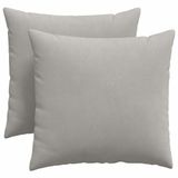vidaXL - Zitkussens - 2 - st - Stof - Lichtgrijs - 45 - x - 45 - cm