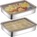 JK Jordy 2 pièces Contenants de Rangement pour Réfrigérateur avec Couvercle pour Charcuterie et