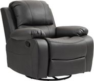 HOMCOM Relaxfauteuil Polyester, Staal 93L x 100B x 98H cm Zwart