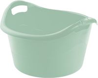 Hega Hogar Grote teil/afwasbak/kuip - kunststof - rond - handvatten - 54 x 32 cm - 38 liter - mintgroen