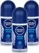 Nivea Fresh Active Roll-On Antiperspirant 48H 3x50ml