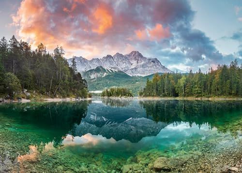 Ravensburger 12000358 1000 delen Zugspitze am Eibsee volwassenen en kinderen vanaf 14 jaar, puzzel met landschapsmotief