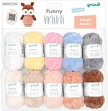 Gründl Wolle 6253-2 FUNNY MINI SHADES PASTELS 10X15GRM
