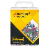 Idena 334034 - Varicolor kopnaalden, 150 stuks, rond, geassorteerde kleuren