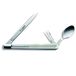 F. DICK Degustations-set (bestekset 3-delig, lepel, mes, vork, inklapbaar, voor vissen, wandelen, picknick, camping, ook voor professionele koks, kunststof handvat in parelmoer-look) 8201110