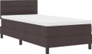 vidaXL Boxspringbed met matras, donkerbruin, 100 x 200 cm, stof