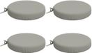 vidaXL - 4-Piece - Zitkussens - SOEST - 4 - st - 100% - Polyester - Grijs - Ø - 40 - x - 7 - cm