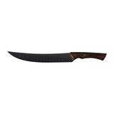 Tramontina CHURRASCO BLACK vleesmes, koksmes, roestvrij staal, ergonomische handgreep, kullgeslepen, lemmet 24 cm, scherp en duurzaam, ideaal voor barbecue, barbecue en keuken