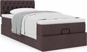 Prolenta Maison Exclusive - Ottoman bed met matras, donkergrijs, 100x200 cm, textiel
