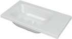 INK - Lavabo en porcelaine sans trou de robinetterie universel - 400x220x16 mm - Blanc brillant
