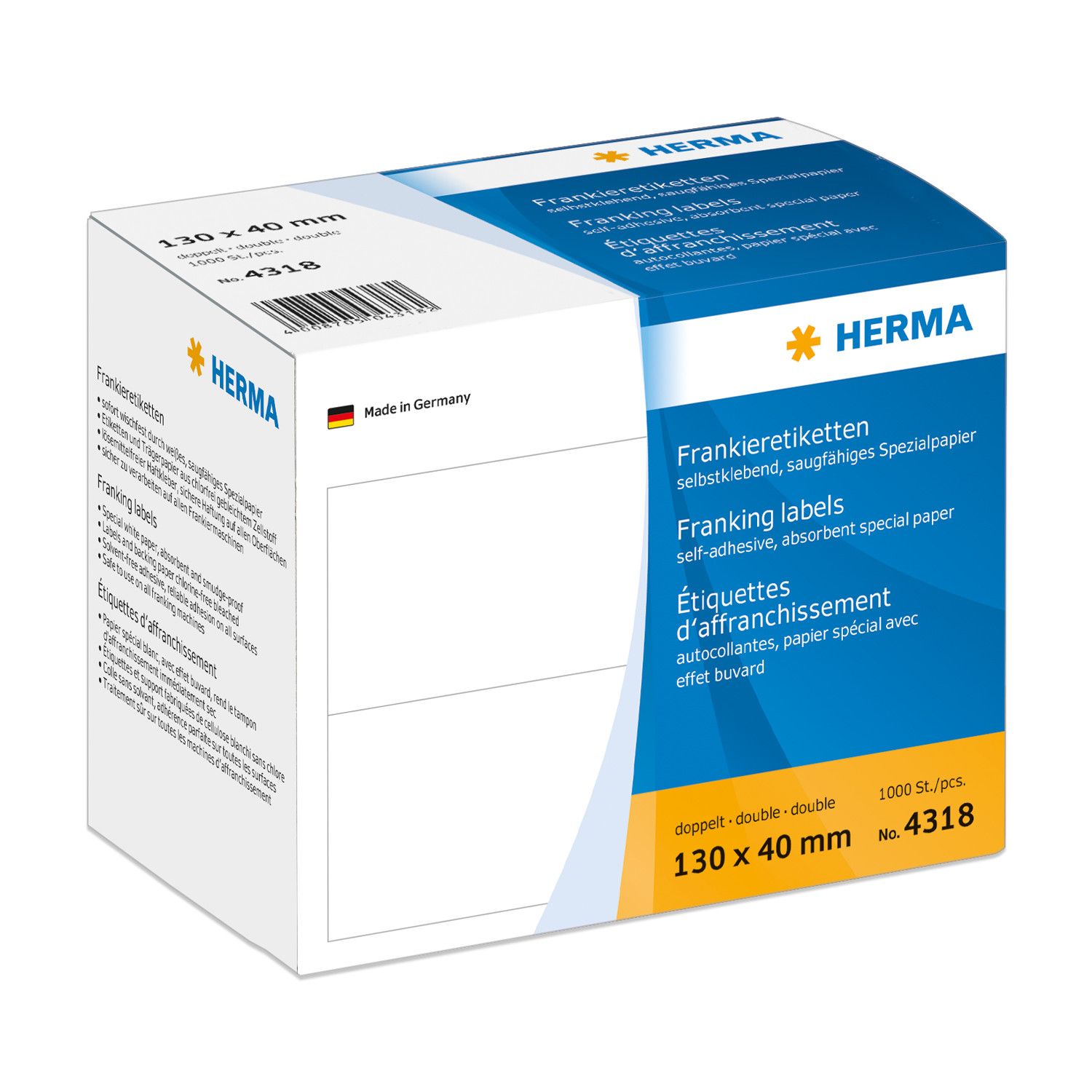 HERMA Frankeer-etiketten dubbel 130x40 1000 St.