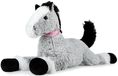 Cheval en peluche XXL, 90 cm, noir, peluche souple, cadeau