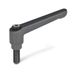 Ganter Normelemente | Verstelbare klemhendels met schroefdraad - GN 300-78-M8-63-SW