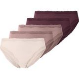 ESMARA® Lot de 5 slips femme (rouge/rose/rose clair, XL(46/48))
