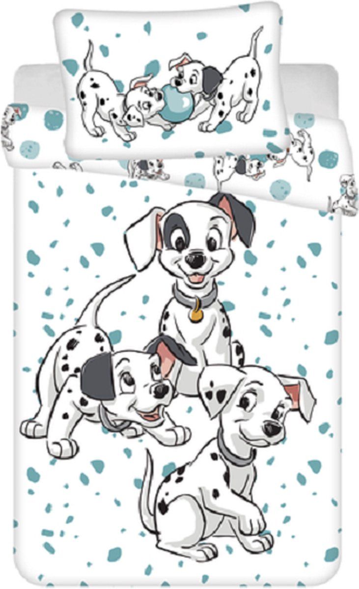 Disney 101 Dalmatiërs Dekbedovertrek - Wit - Katoen - 140x200 cm