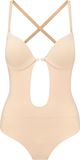 Bye Bra Low Back Sensual Bodysuit Beige XXL