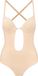 Bye Bra Low Back Sensual Bodysuit Beige XXL