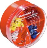 Weidmüller 9025390000 Assortiment dubbele adereindhulzen 0.5 mm², 0.75 mm², 1 mm², 1.5 mm², 2.5 mm² Deels geïsoleerd Oranje, Wit, Geel, Rood, Blauw