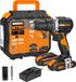 WORX Nitro - Accuboorschroevendraaier 20 V – max. koppel 60 Nm – boorhouder ø13 mm – schroeven en losschroeven – borstelloze motor – 2 variabele snelheden – levering met 2 accu's en oplader – WX102