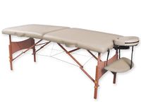 GIMA 44003 massagebed van hout met 2 secties, crème