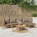 Maison Exclusive - Salon de jardin 6 pièces avec coussins, couleur taupe, en bambou