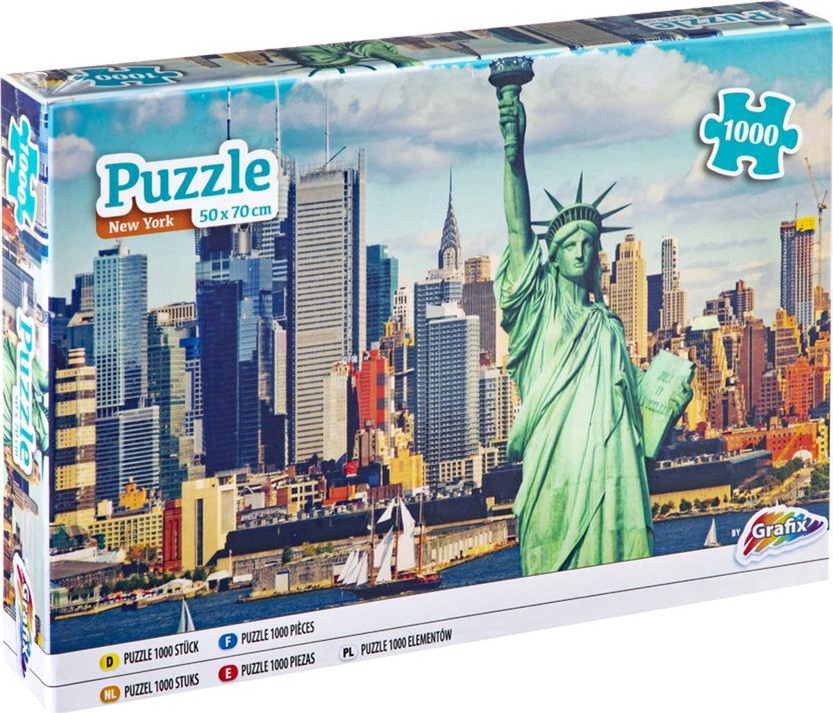 Grafix Puzzel 1000 stukjes voor volwassenen | New York | Afmeting: 50 X 70 CM | legpuzzel |