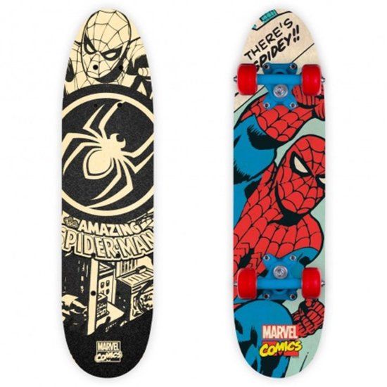 Marvel Spider-Man Skateboard Kinderen/Jongens/Meisjes - 61 x 15 x 10 cm - Esdoornhout - 60 kg