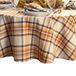 Elrene Home Fashions Russet Harvest Geweven Plaid Katoenen Tafelkleed voor Herfst/Thanksgiving, 60"x84" Ovaal