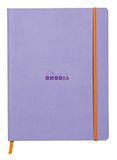 RHODIA 117509C - Soepel Schrift Iris - 19 x 25 cm - Gelijnd - 160 pagina's - Clairefontaine Ivoor Papier 90 g/m² - Leeslint, Elastieksluiting - Omslag in Imitatieleer - Collectie Rhodiarama