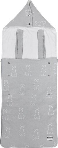 Meyco Baby X Mrs.Keizer Rabbit Buggy Voetenzak - Silver - 45x130cm