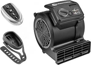 Vacmaster Cardio 54 Gym Vloerventilator met afstandsbediening Fiets Ventilator Stil, 3 snelheden Tapijtdroger Ventilator, klein en licht voor koeling, drogen en waterschadeherstel