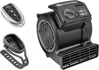 Vacmaster Cardio 54 Gym Vloerventilator met afstandsbediening Fiets Ventilator Stil, 3 snelheden Tapijtdroger Ventilator, klein en licht voor koeling, drogen en waterschadeherstel