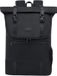 Sac à dos pour ordinateur portable avec grande capacité - Fermeture à enroulement, noir