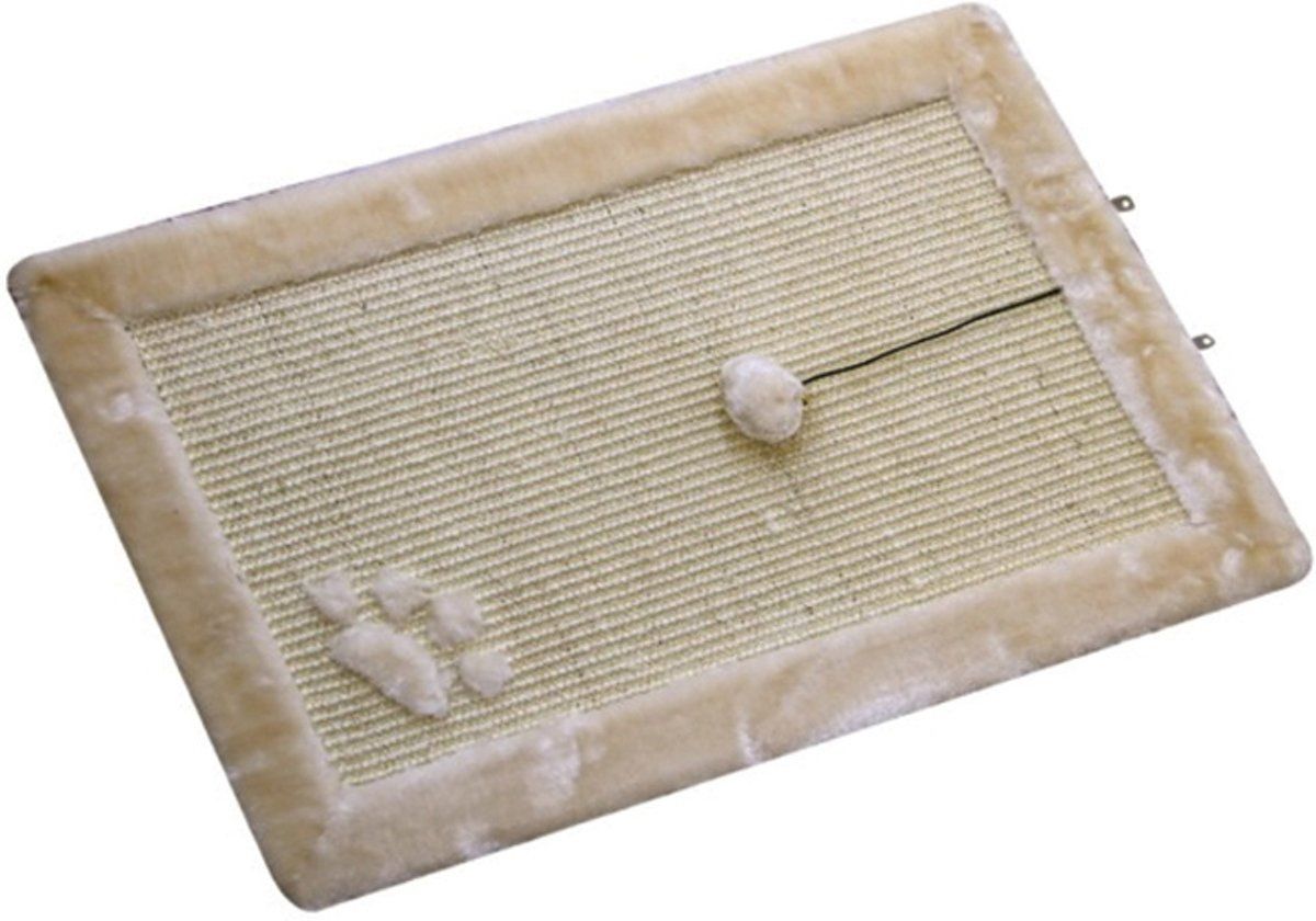 Nobby krabmat met speelbal en belletje beige 58 x 38 cm - 1 st
