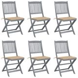 VidaXL Tuinstoelen 6 stuks Acaciahout Beige