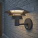 Lucande - Wandlamp buiten - 1 licht - Aluminium, polycarbonaat - H: 22.4 cm - antraciet, wit