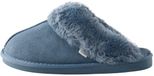 Next - Dames - Met imitatiebont gevoerde suède pantoffelmuiltjes - Blauw