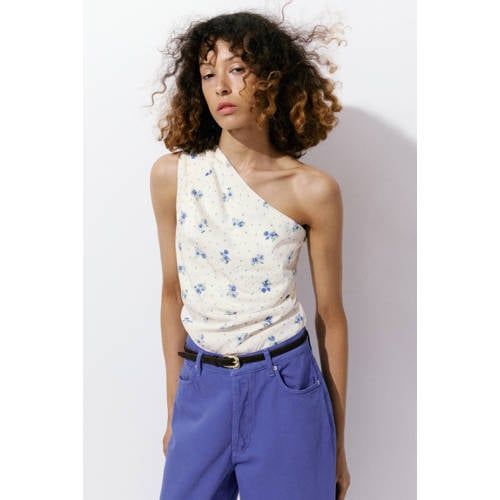 Mango Mango gebloemde top - ecru