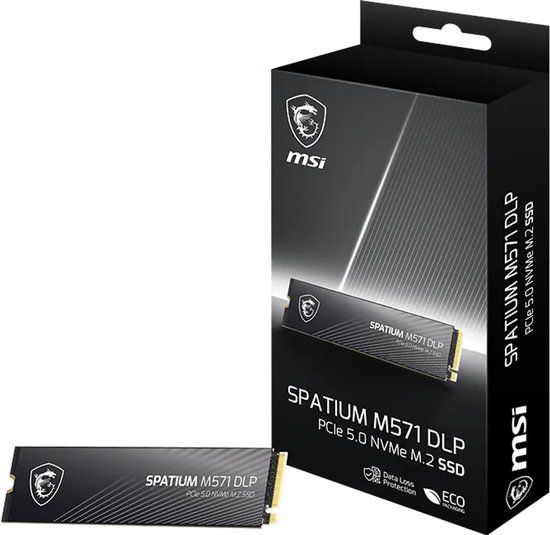 MSI SPATIUM M571 DLP PCIe 5.0 NVMe M.2 4TB Internal Solid State Drive