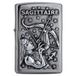 Zippo - Stormaansteker met sterrenbeeld Boogschutter, geborsteld chroom, embleemprint, oplaadbaar, herbruikbaar, winddicht, geschenkdoos, gemaakt in de VS