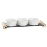 Fijalo DKD Home Decor Snackdienblad, Wit, Keramiek