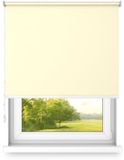 Fart Produkt Rolgordijn Verduisteringsrolgordijn Vrijhangend rolgordijn zonder cassettemuur of plafondmontage UV-bescherming Thermische eigenschappen Solide 100x180 cm Vanille - links