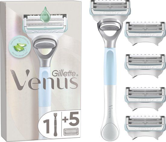 Gillette Venus Scheersysteem en 5 Scheermesjes - Voor Huid En Schaamhaar