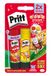 Pritt lijmstift, 2 glitterlijmsticks in rood en geel met elk 20 g, oplosmiddelvrije, kindvriendelijke lijm voor kunst en knutselen, lijm voor school & kantoorbenodigdheden