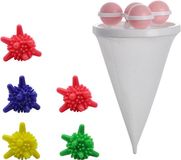Merkloos / Sans marque Shenzhen Haorui Industrial Technology Co., Ltd. Wasmachine Haarfilterzak Met 4 Draaibare Holle Ballen - Herbruikbare Haarverwijderaar - Roze