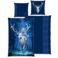 Herding Anne Stokes beddengoedset, omkeerbaar motief, kussensloop 80 x 80 cm, dekbedovertrek 135 x 200 cm, met soepel lopende ritssluiting, katoen renforcé